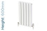 AP-MAGC6H6S-WH-TH - Apollo Magenta Curve Aluminium Designer White Double Horizontal Radiator H600mm X W475mm AP-MAGC6H6S-WH-TH - Apollo Magenta Curve Aluminium Designer White Double Horizontal Radiator H600mm X W475mm